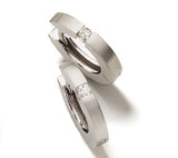 14k Gold Huggies with Diamonds