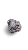 The Mini Classic© By-Pass Ring 14K with Channel Set Diamonds