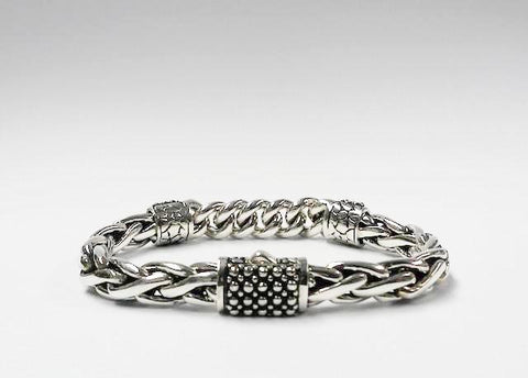 House of Bali by George Thomas Sterling Silver Braided Bracelet