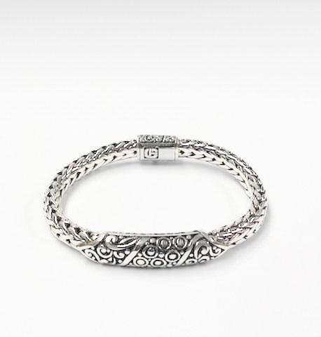 House of Bali by George Thomas Sterling Silver Braided Bracelet