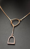 The "Annmarie" Lariat In Sterling Silver with 14kt Plated Rose Gold.