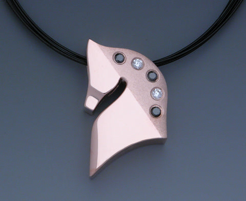 The Statement© in 14kt Rose Gold with Black & White Diamonds