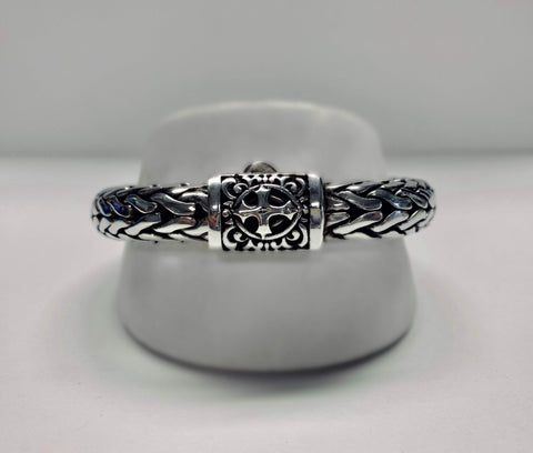 House of Bali by George Thomas Sterling Silver Braided Bracelet
