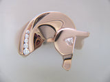 The Classic© Horse 14k with a diamond channel & trillion eye