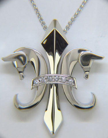 The Fleur de Lis© in 14K White Gold and diamonds