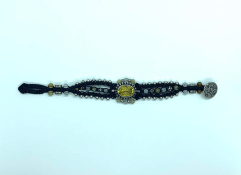 Isha Elafi #645 Genie Bracelet Black With Citrine