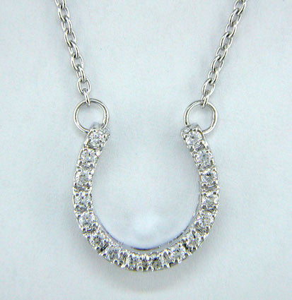 Sterling Silver & Cubic Zirconia Horseshoe Necklace