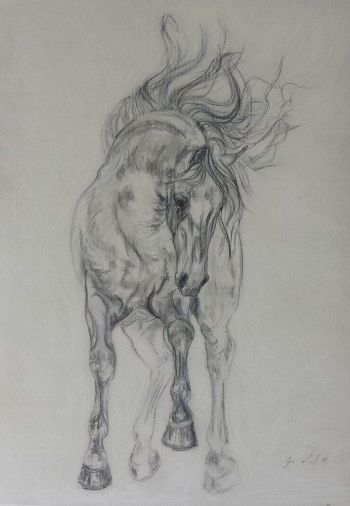 Poetic Motion in Blue Blank Card