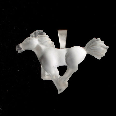 Cast Glass Spirit Horse in sterling silver