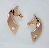 The Classic© Earrings in 14k Yellow, White, or Rose Gold with Diamonds