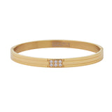 Stainless Steel Bracelets With Set of 6 CZ's