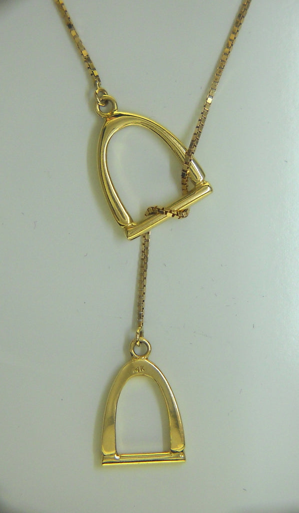 The "Annmarie" Lariat in 14kt Yellow Gold.