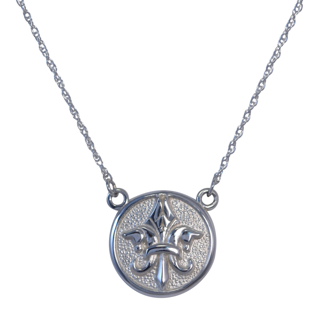 Small Pegasus Fleur de Lis© Medallion on Split Chain