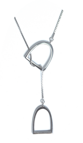 The "Annmarie"Lariat in Stainless Steel.