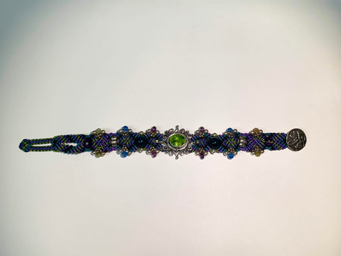 Isha Elafi #475 Simple Bracelet With Blue,Green and Peridot