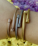 Stainless Steel Bracelets in Either Yellow Gold, Rose Gold, or Silver