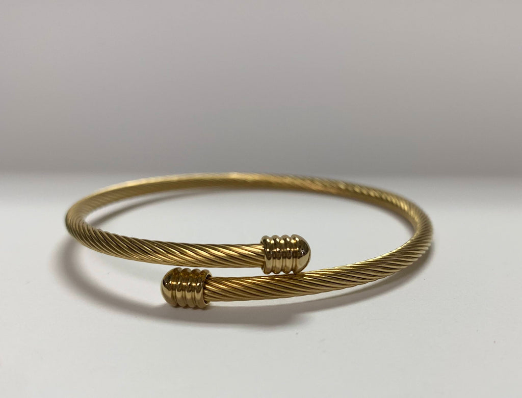 Stainless Steel Bracelets in Either Yellow Gold, Rose Gold, or Silver