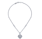 Gabriel & Co. Sterling Silver Fashion Necklace with Diamonds