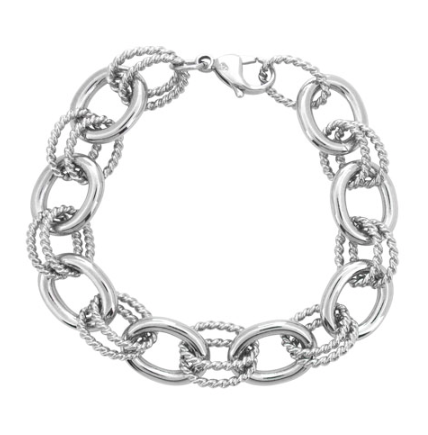 Stainless Steel Twist Link Bracelet