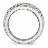 Stainless Steel Clear Bling Ring